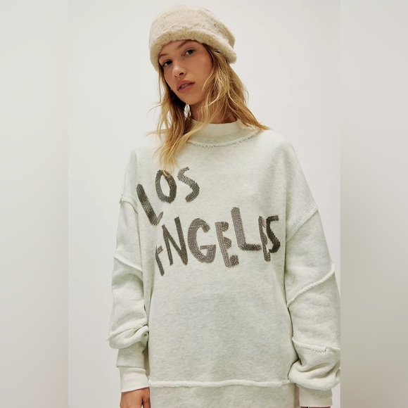 NWT Free People Ragabond - Ragabond City Dreams Sweatshirt In Los Angeles - Picture 2 of 8